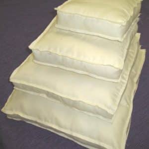 Pillow Forms- Box Style  2 1/2" and towards the center is 4-1/2" Thick