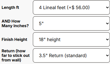 Cornice example size